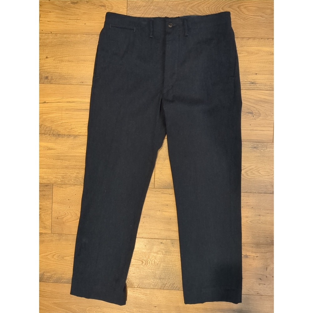 NWT RRL Ralph Lauren‎ Mens Blue Chino Trousers Wool Blend Pants